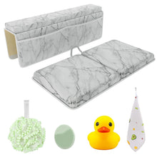 Load image into Gallery viewer, Sleepah Bath Kneeler and Elbow Kneeling Rest Pad Set for Baby Bathing – Waterproof Soft Memory Foam Mat Organizer Baby &amp; Toddler Bath Time Toys Sponge
