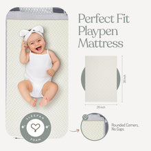 Load image into Gallery viewer, Sleepah Pack and Play Mattress Foam Pad 38 x 26 x 1.5 for Playpen, Portable Playyard Mattress - Soft Waterproof Washable &amp; Removable Cover Breathable Mattress Topper
