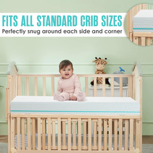 Sleepah 5.5 Crib Toddler Bed Mattress Dual Sided Cooling Memory Foa