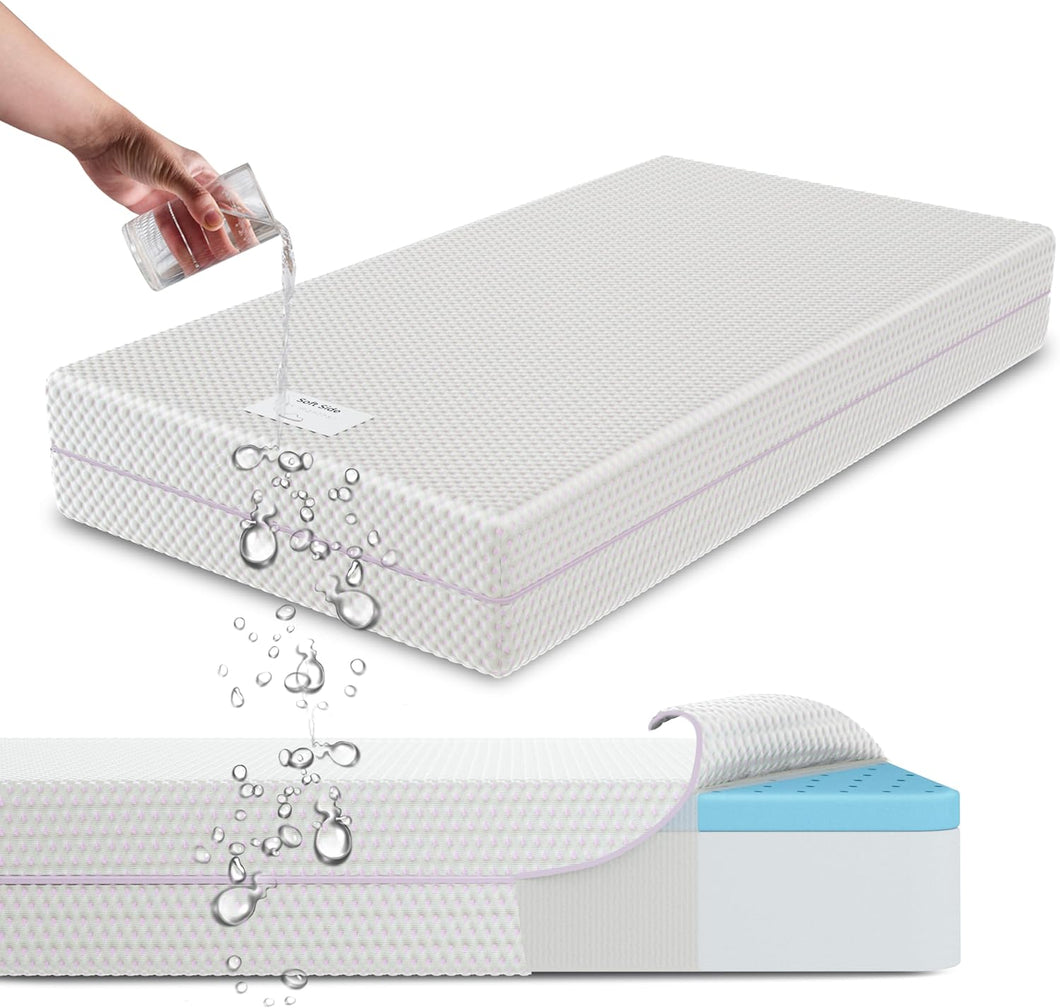 Sleepah Crib Mattress Dual Sided Cooling Memory Foam (52